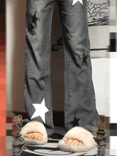 Dark Wash Star Patch Boyfriend Jeans